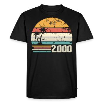 2000 Birthday Gift - Made in 2000 Retro 2000 - Men's Premium Organic T-Shirt - black - Front - Nico (187cm)