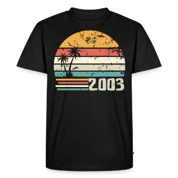 2003 Birthday Gift - Made in 2003 Retro 2003 - Men's Premium Organic T-Shirt - black - Front - Nico (187cm)