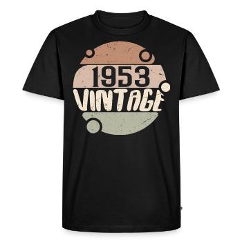 Vintage 1953 Cadeaux rétro 1953 millésime 1953 - T-shirt Premium bio Homme - noir - Devant - Nico (187cm)