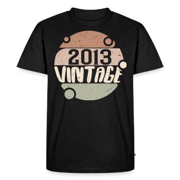 Vintage 2013 Cadeaux rétro 2013 millésime 2013 - T-shirt Premium bio Homme - noir - Devant - Nico (187cm)