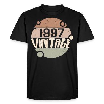 Vintage 1997 Cadeaux rétro 1997 millésime 1997 - T-shirt Premium bio Homme - noir - Devant - Nico (187cm)