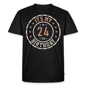 C'est Mon 24e Anniversaire Cadeau 24 Ans - T-shirt Premium bio Homme - noir - Devant - Nico (187cm)
