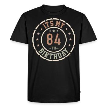 It's My 84th Birthday 84th Year Gift - Men's Premium Organic T-Shirt - black - Front - Nico (187cm)
