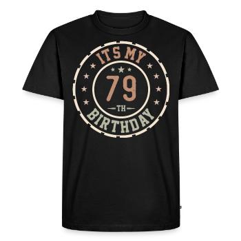 C'est Mon 79e Anniversaire Cadeau 79 Ans - T-shirt Premium bio Homme - noir - Devant - Nico (187cm)