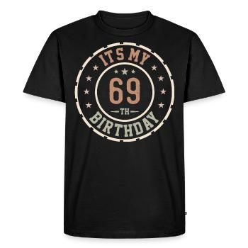 C'est Mon 69e Anniversaire Cadeau 69 Ans - T-shirt Premium bio Homme - noir - Devant - Nico (187cm)