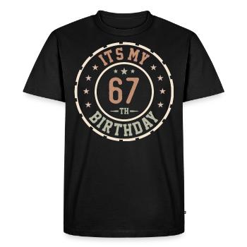 It's My 67th Birthday 67 Year Old Gift - Men's Premium Organic T-Shirt - black - Front - Nico (187cm)
