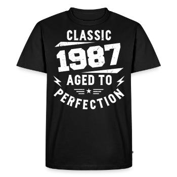 1987 Classic 1987 Cadeau Anniversaire 1987 Vintage - T-shirt Premium bio Homme - noir - Devant - Nico (187cm)