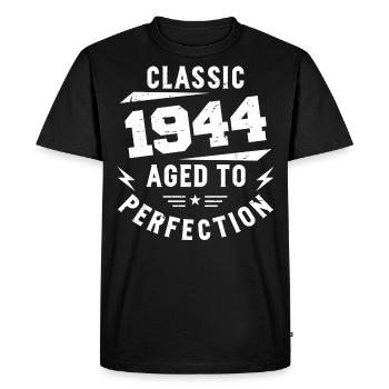 1944 Classic 1944 Vintage 1944 Birthday Gift - Men's Premium Organic T-Shirt - black - Front - Nico (187cm)