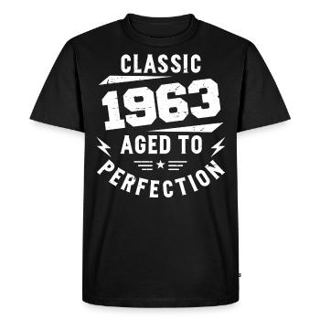 1963 Classic 1963 Vintage 1963 Birthday Gift - Men's Premium Organic T-Shirt - black - Front - Nico (187cm)