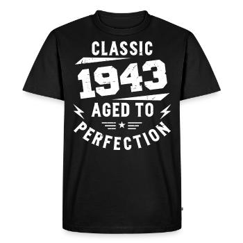 1943 Classic 1943 Birthday Gift 1943 Vintage - Men's Premium Organic T-Shirt - black - Front - Nico (187cm)