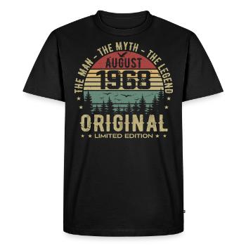 Legend Since Aug 1968 Birthday Gift 1968 - Men's Premium Organic T-Shirt - black - Front - Nico (187cm)