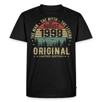 Legend Since Aug 1998 Birthday Gift 1998 - Men's Premium Organic T-Shirt - black - Front - Nico (187cm)