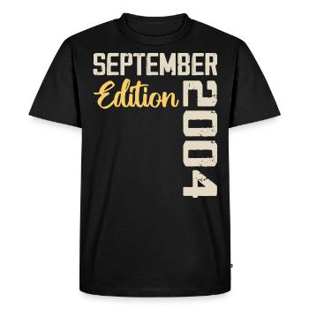 September 2004 - 20th Anniversary September 2004 - Men's Premium Organic T-Shirt - black - Front - Nico (187cm)