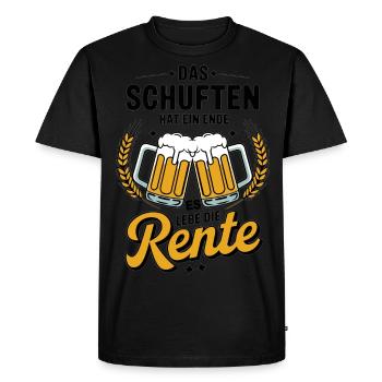 Le labeur est terminé, vive la pension - T-shirt Premium bio Homme - noir - Devant - Nico (187cm)