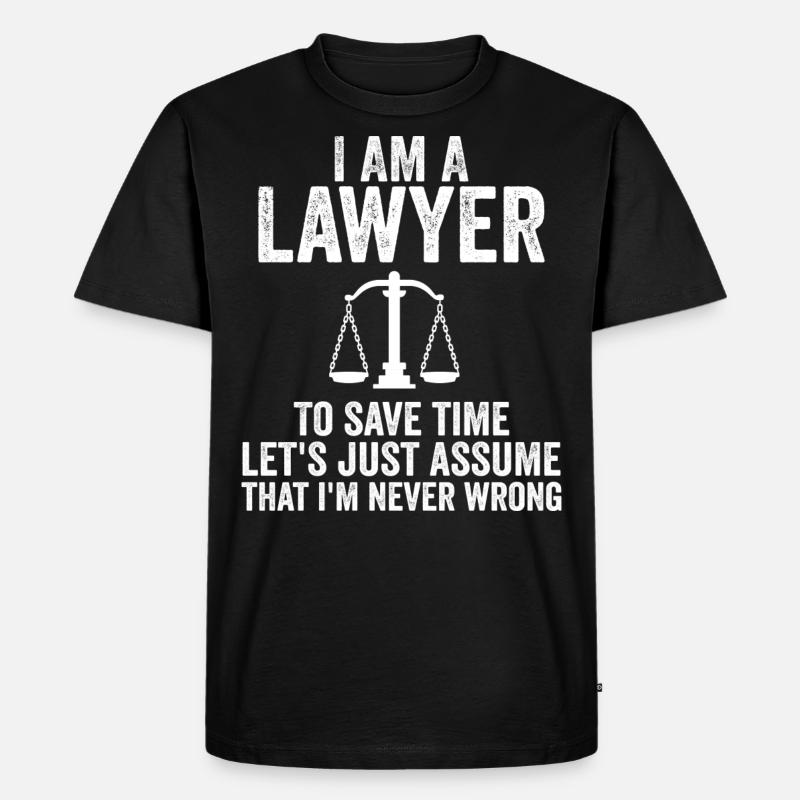 Ich bin Anwalt - Männer Premium Bio T-Shirt - Schwarz
