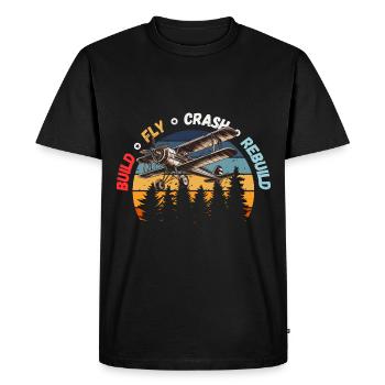 Model Maker Model Airplane RC Tarpaulin Flying Fun - Men's Premium Organic T-Shirt - black - Front - Nico (187cm)