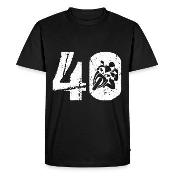 Motorcycle 40 Motorcyclist Moto - T-shirt Premium bio Homme - noir - Devant - Nico (187cm)