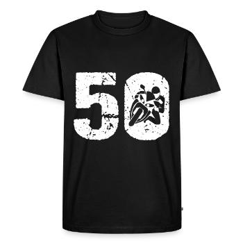 Motorcycle 50 Motorcyclist Moto - T-shirt Premium bio Homme - noir - Devant - Nico (187cm)