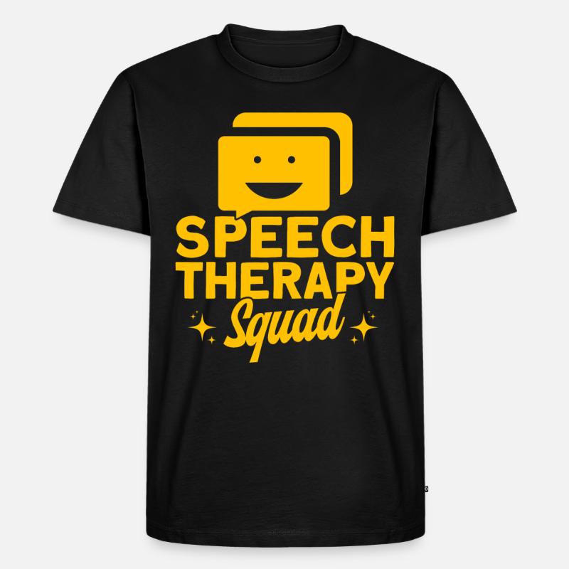 SLP Logopäde Therapie-Assistent Geschenk - Männer Premium Bio T-Shirt - Schwarz