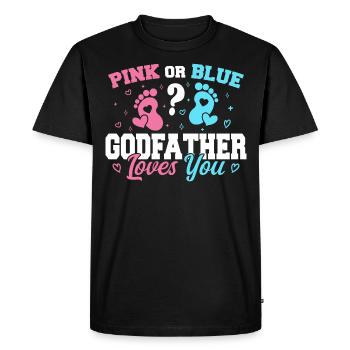 Pink Or Blue Godfather Loves You - Godfather - T-shirt Premium bio Homme - noir - Devant - Nico (187cm)