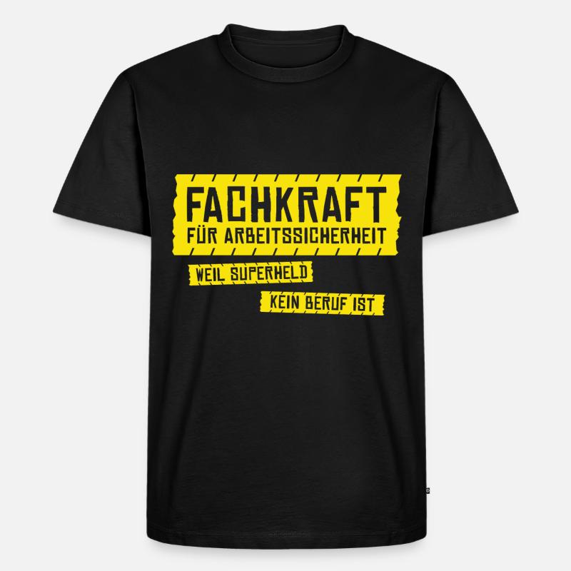 Superheld Fachkraft Arbeitssicherheit Superheld - Männer Premium Bio T-Shirt - Schwarz