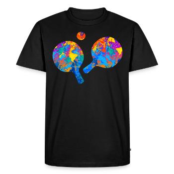 Tennis de table tennis de table bat Joueur de tennis de table - T-shirt Premium bio Homme - noir - Devant - Nico (187cm)