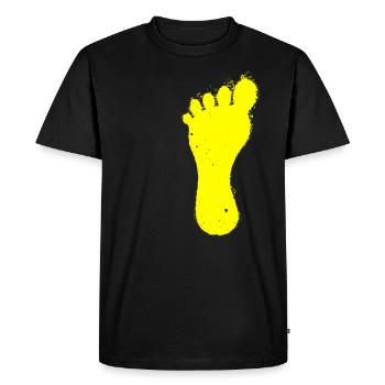 pied gauche jaune - T-shirt Premium bio Homme - noir - Devant - Nico (187cm)