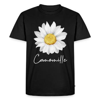 Camomille - T-shirt Premium bio Homme - noir - Devant - Nico (187cm)
