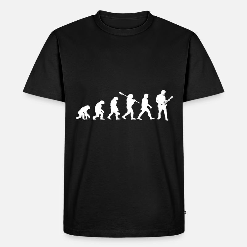 evolution guitariste - T-shirt Premium bio Homme - noir
