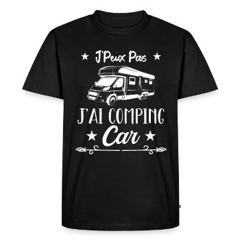 Je Peux Pas J'ai Camping - T-shirt Premium bio Homme - noir - Devant - Nico (187cm)