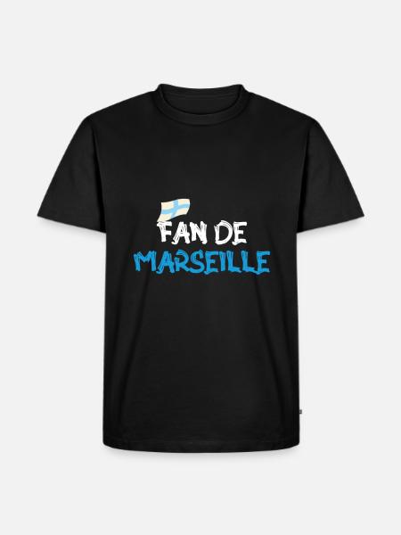 Fan de Marseille - T-shirt Premium bio Homme - noir