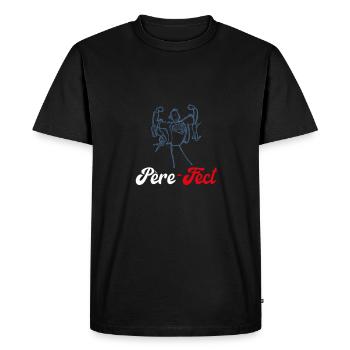 Pére Fect - T-shirt Premium bio Homme - noir - Devant - Nico (187cm)