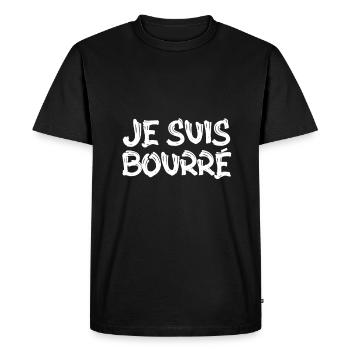 surprise je suis bourré - T-shirt Premium bio Homme - noir - Devant - Nico (187cm)
