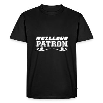 MEILLEUR PATRON DU MONDE - T-shirt Premium bio Homme - noir - Devant - Nico (187cm)