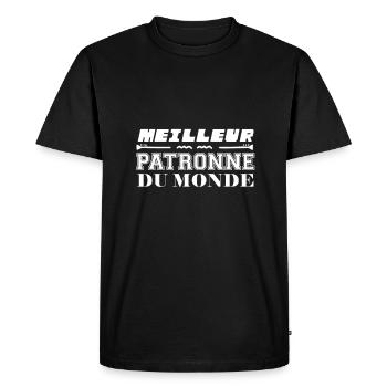 MEILLEUR PATRONNE DU MONDE - T-shirt Premium bio Homme - noir - Devant - Nico (187cm)