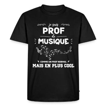 Professeur de musique cadeau drôle - T-shirt Premium bio Homme - noir - Devant - Nico (187cm)