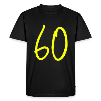 birthday gift 60 years - Men's Premium Organic T-Shirt - black - Front - Nico (187cm)