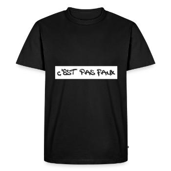 C'est pas faux - T-shirt Premium bio Homme - noir - Devant - Nico (187cm)