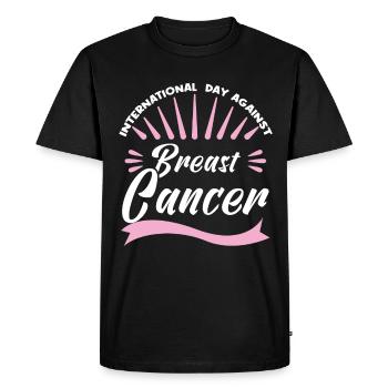 Cancer Du Sein Octobre Rose. - T-shirt Premium bio Homme - noir - Devant - Nico (187cm)
