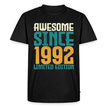 Awesome Since 1992 limited edition. - T-shirt Premium bio Homme - noir - Devant - Nico (187cm)
