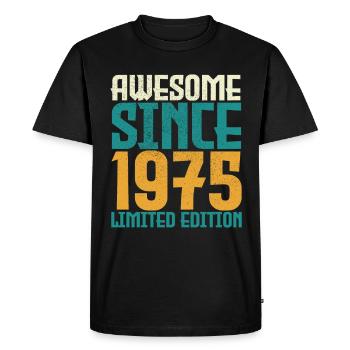Awesome Since 1975 limited edition. - T-shirt Premium bio Homme - noir - Devant - Nico (187cm)