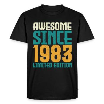 Awesome Since 1983 limited edition. - T-shirt Premium bio Homme - noir - Devant - Nico (187cm)