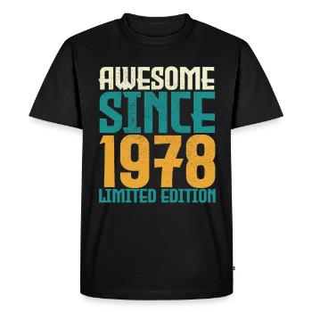 Awesome Since 1978 limited edition. - Men's Premium Organic T-Shirt - black - Front - Nico (187cm)