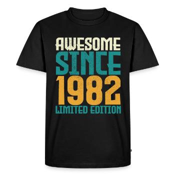 Awesome Since 1982 limited edition. - T-shirt Premium bio Homme - noir - Devant - Nico (187cm)