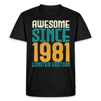 Awesome Since 1981 limited edition. - T-shirt Premium bio Homme - noir - Devant - Nico (187cm)