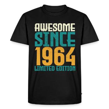 Awesome Since 1964 limited edition. - T-shirt Premium bio Homme - noir - Devant - Nico (187cm)