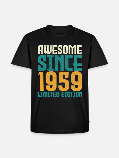 Awesome Since 1959 limited edition. - Men's Premium Organic T-Shirt - black
