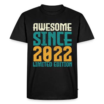 Awesome Since 2022 limited edition. - Men's Premium Organic T-Shirt - black - Front - Nico (187cm)