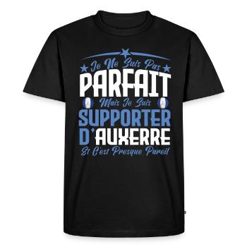 je ne suis pas parfait, supporteur d'Auxerre . - T-shirt Premium bio Homme - noir - Devant - Nico (187cm)