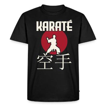 karaté. arts martiaux. Idée Cadeau. Japon - T-shirt Premium bio Homme - noir - Devant - Nico (187cm)